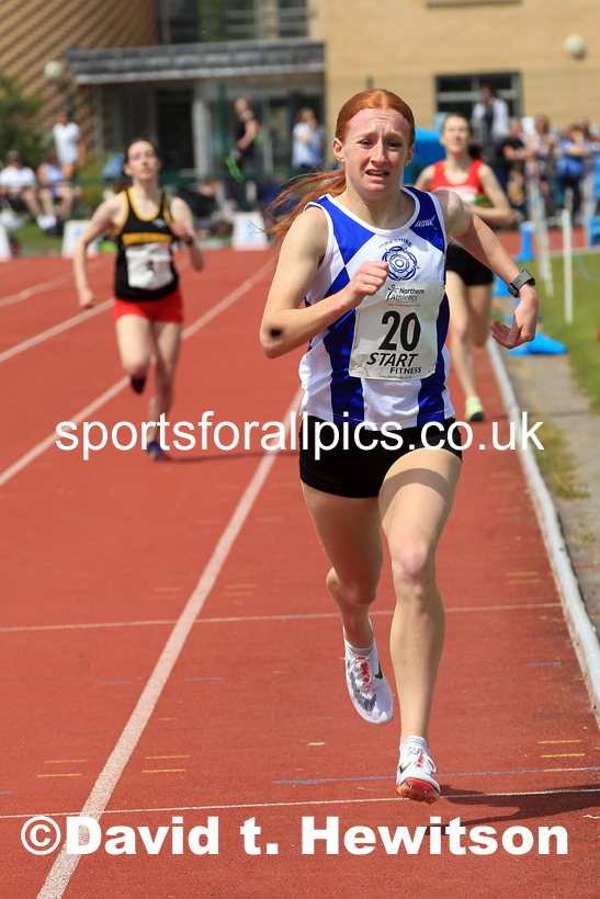 Womens Under-17s 800 metres, 2022 Northern Inter Counties U17s and U15s Track and Field, York, Thursday, June 2nd. Photo: David T. Hewitson/Sports for All Pics